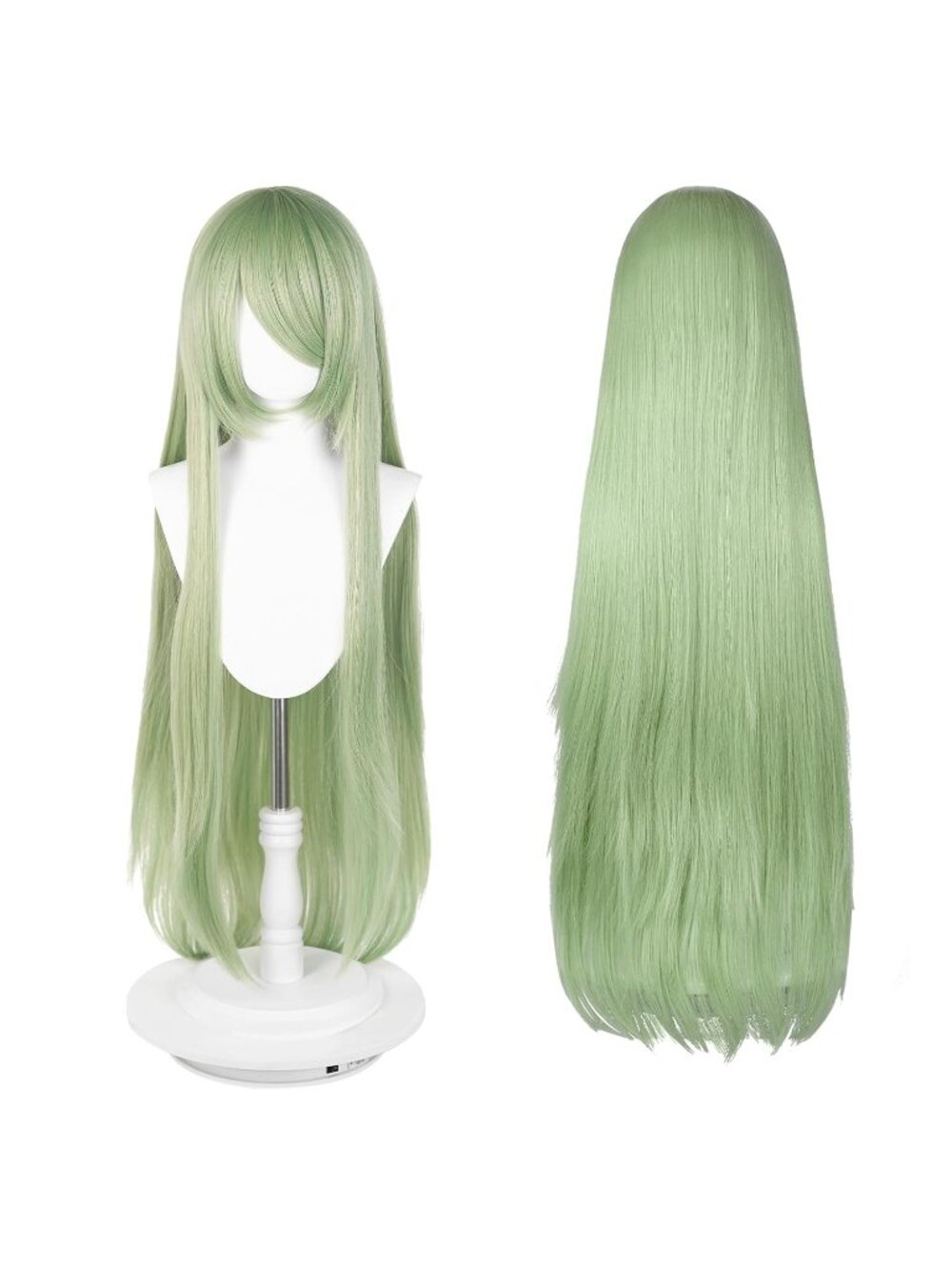 Women's Light Green 100 Cm Heat Resistant Universal Straight Costume Long Wigs